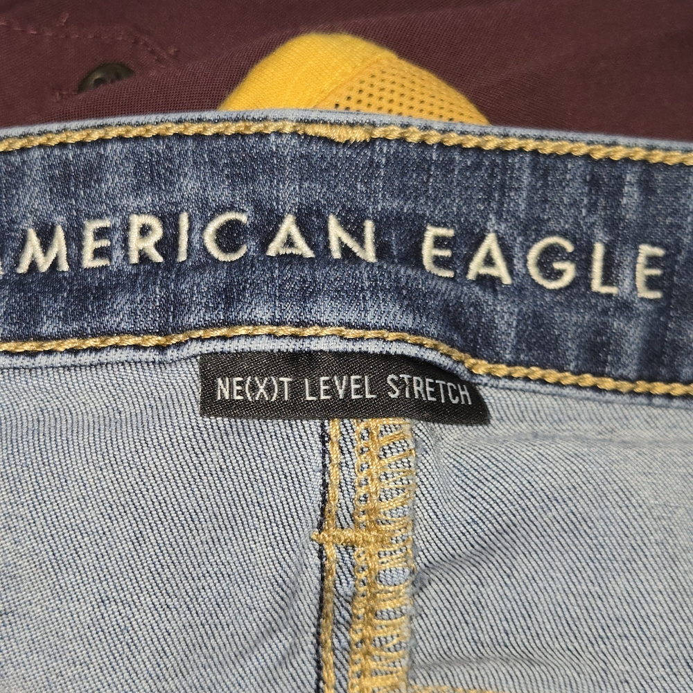 American Eagle Outfitters Dark Blue Skinny Jeans Size 10 Short - Picture 4 of 5